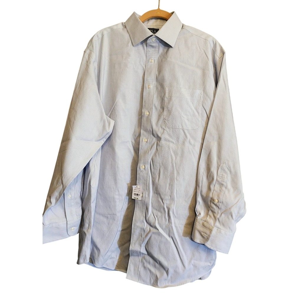 Jos. A. Bank Button Down Mens 16.5 33 Blue NWT Traveler Traditional Fit Stripe